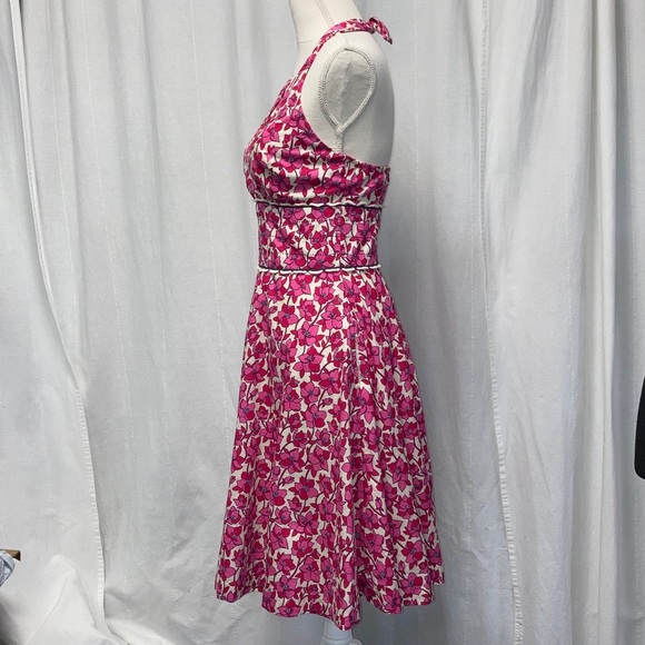 Lilly Pulitzer Vintage Class Act Willa Halter Dress Pink and Navy flowers - Picture 3 of 12